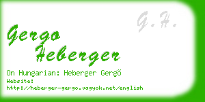 gergo heberger business card